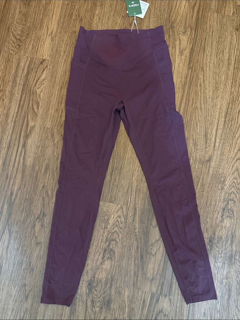 HALARA Girls' High-Rise Plum Leggings with Side Pockets
